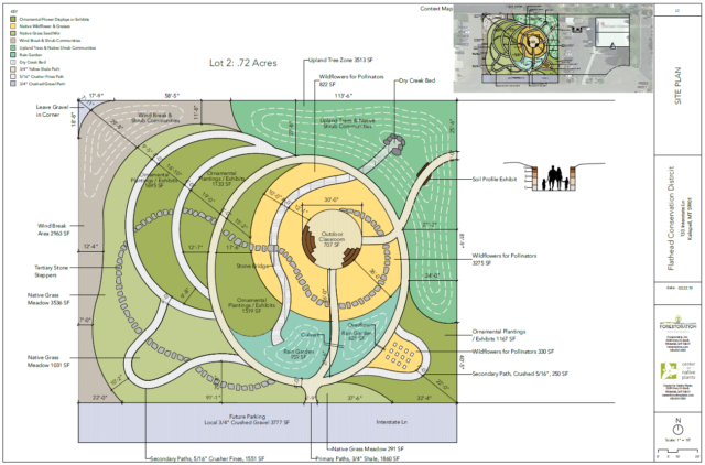 Site plan for the Demonstration Garden