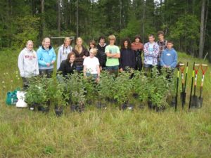 Whitefish High School's Project FREEFLOW helps with the restoration at Weirnor Creek. 2008